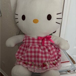 Hello Kitty Plush in Pink Checkered Dress